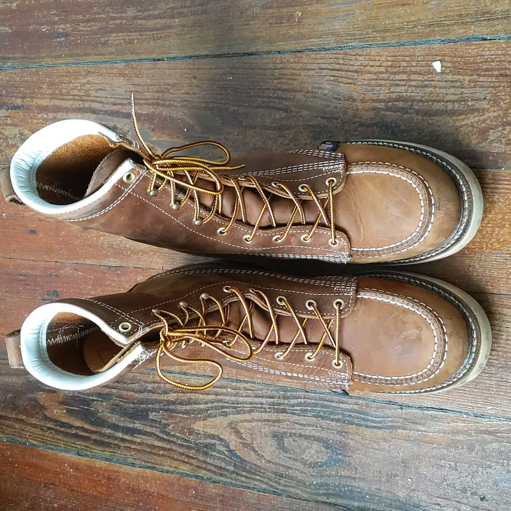 Thorogood 8-in safety toe, trail crazy horse